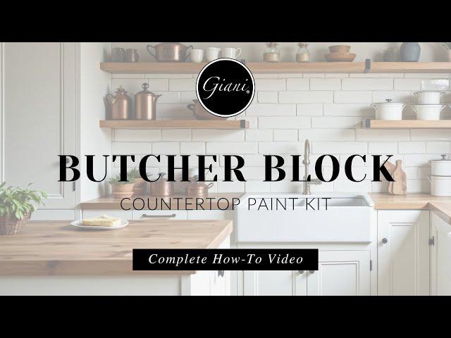 Giani® Butcher Block Countertop Paint Kit With Epoxy Resin Topcoat Tutorial