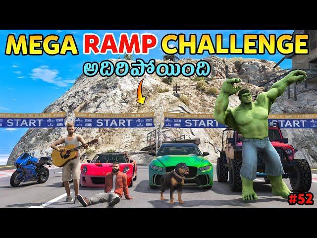 Mega Ramp Challenge In Gta 5 | Double Mega Ramp Challenge | Gta 5 Gameplay | #52