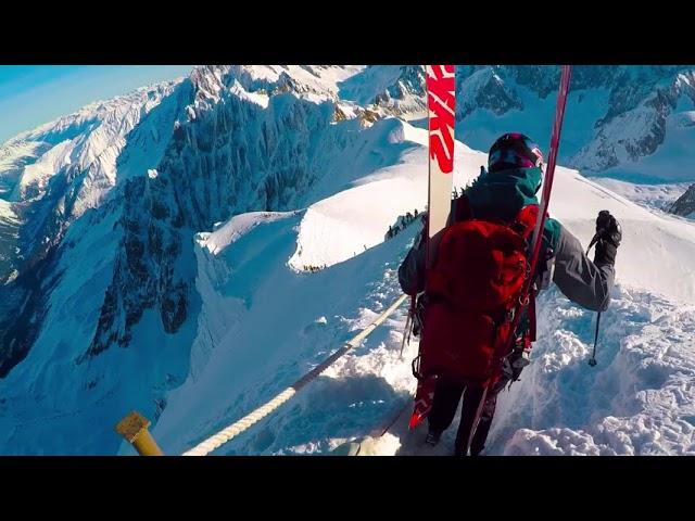 Chamonix offpiste skiing, January 2018