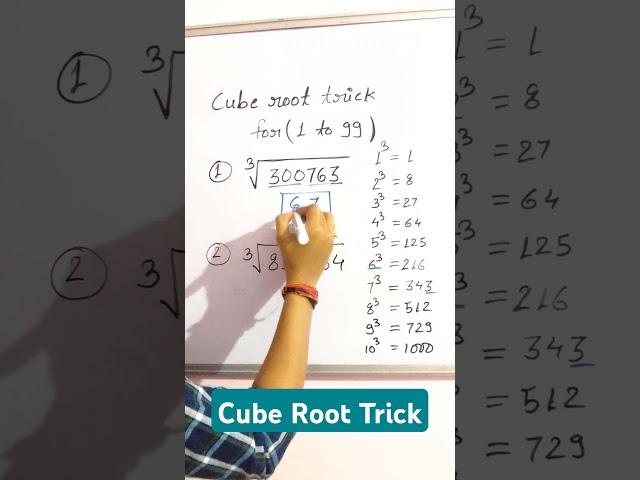 Maths trick(Cube Root) 