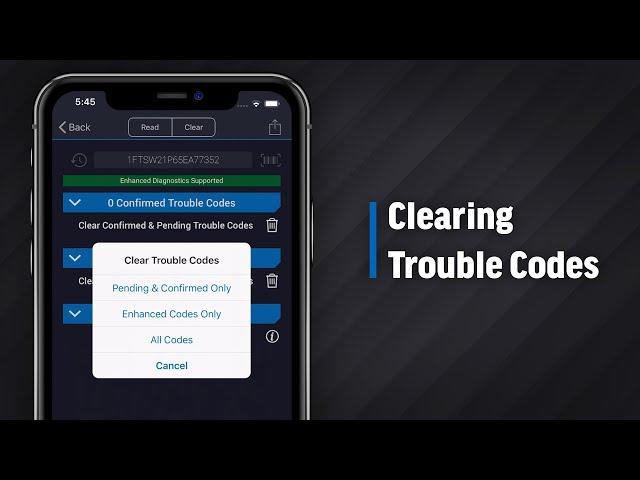 Clearing Trouble Codes