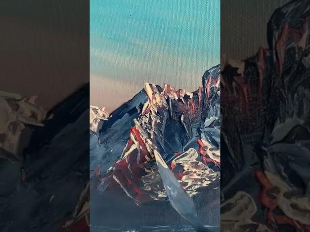 Acrylic painting mt amadablam || Van Gogh art studio #shorts #art