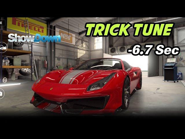 CSR2 488 Pista Spider Trick Tune for Showdown | Beats dyno my -6.7 Seconds