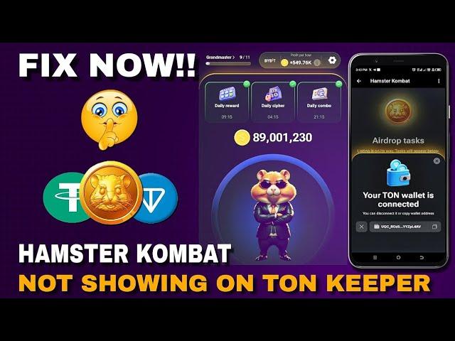  Hamster kombat | How to fix Hamster kombat Not showing on Tonkeeper | Airdrop & Withdrawal