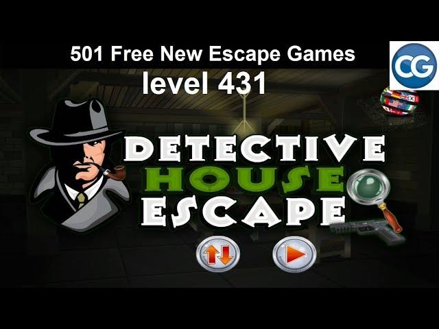 [Walkthrough] 501 Free New Escape Games level 431 - Detective house escape - Complete Game