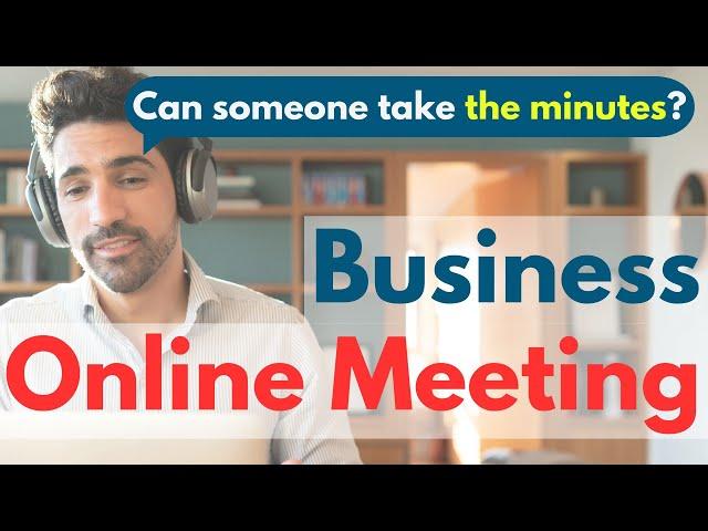 Business English Phrases & Conversations for Smooth ONLINE MEETING