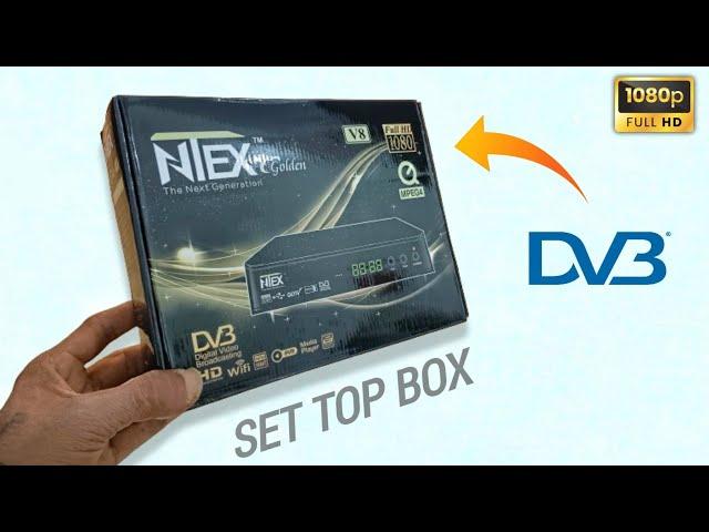 NTEX GOLDEN V8 Full HD 1080p SET- TOP BOX | WI-FI | DVB | All Free Channel 