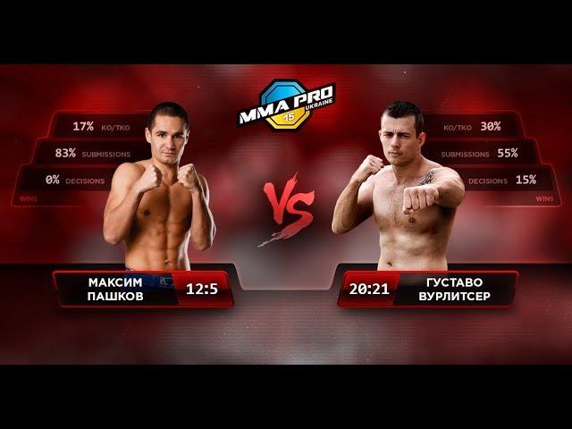 Максим Пашков VS Густаво Вурлитцер, MMA Pro Ukraine 15