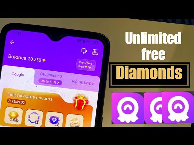 Free Diamonds / Coins !! How to get free unlimited Diamonds in Chamet App me Free Diamonds kaise le