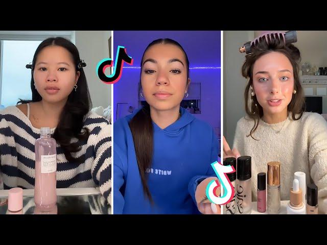 Makeup Tutorial Tiktok Compilation - GRWM  ( Get Ready With Me ) ️(Skincare, Makeup, Outfits) 1075