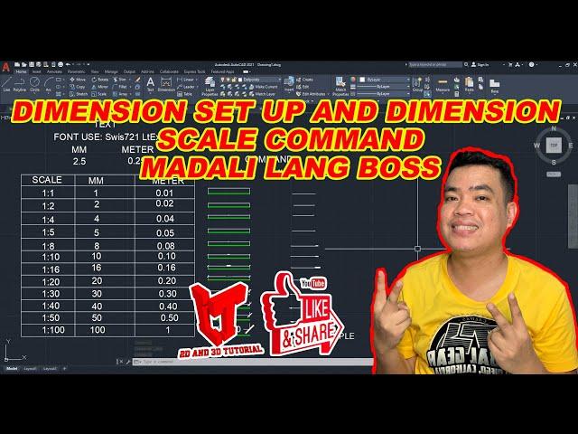 AUTOCAD (Dimension set up and Dimension scale )