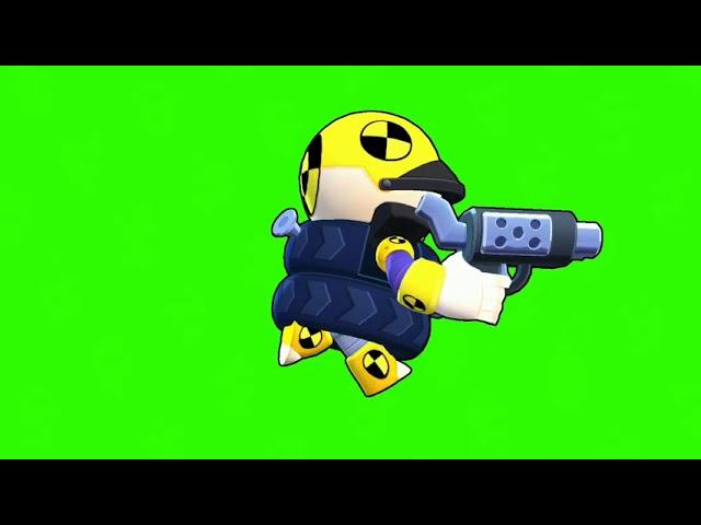 Brawl Stars Running Crash Test Darryl Green Screen