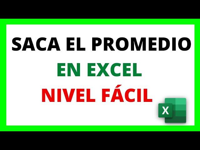  COMO SACAR PROMEDIO EN EXCEL PARA PRINCIPIANTES | FACIL Y  RÁPIDO