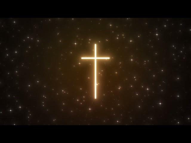 The Glowing Cross in a Starry Sky || 1 Hour Worship Background