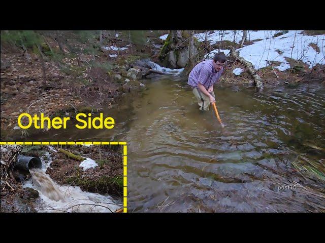 Unclogging Completely Clogged Culvert Releasing Tons Of Sand And Rocks