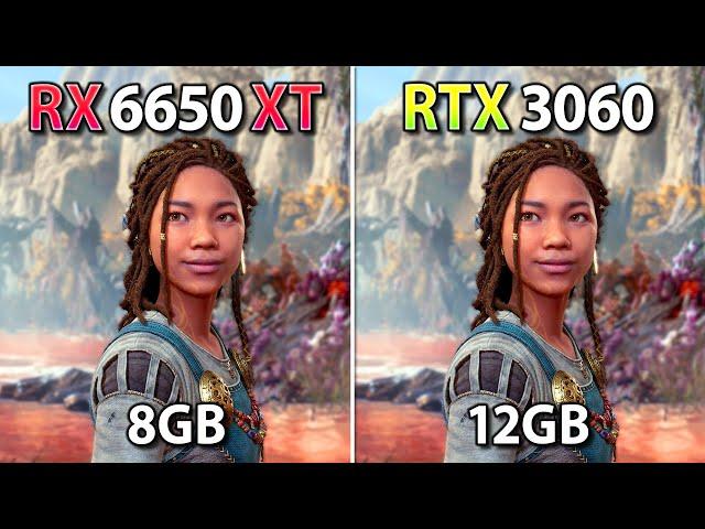 RX 6650 XT vs RTX 3060 - Test in 7 Games + FSR 3.1 Frame Gen.