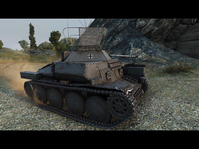 WoT PZ I C (Milky's skin - Sd. Kfz. 140/1) | 12 kills | 1 vs 7 - Mines