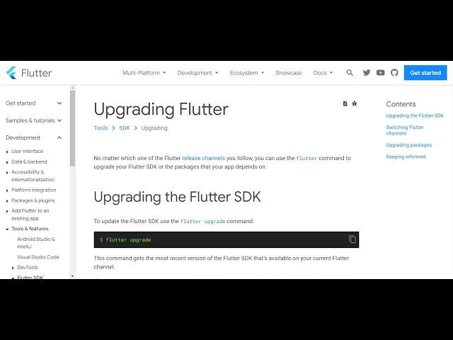 upgrade Flutter sdk | how can you upgrade flutter | using command line flutter sdk update