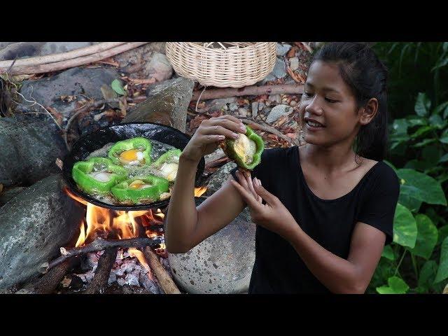 My Natural Food: Duck Egg for Food - Cooking Duck Egg in Big Pepper for Eating Delicious #17