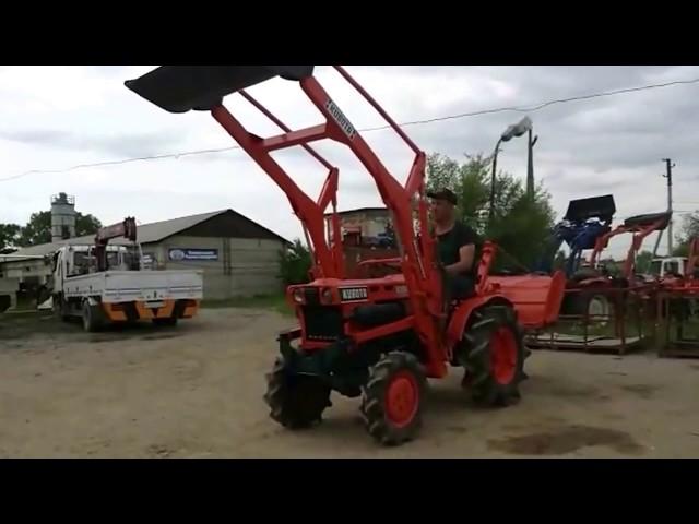 Японский минитрактор Kubota B7001  с КУНом и фрезой - kotamoto.ru