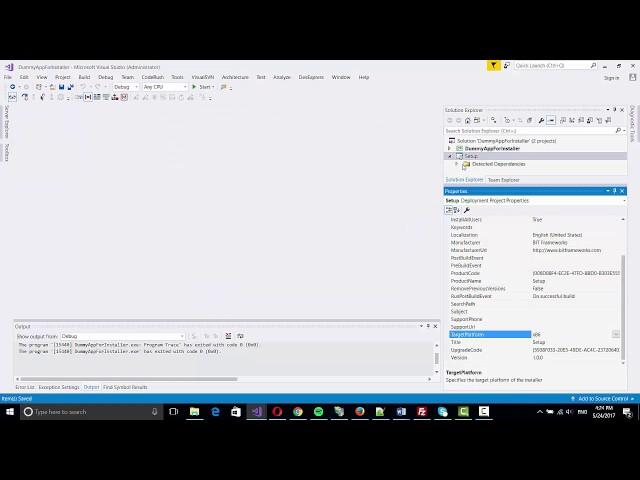 How to create Setup exe file in Visual Studio 2017 2015 or 2013