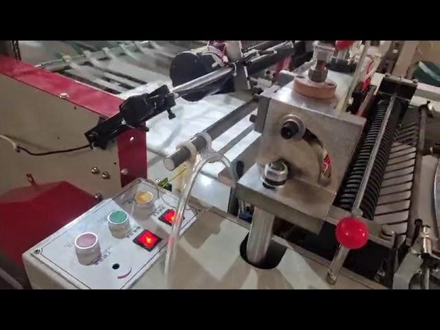 HSRQ 700G high speed single line t shirt bag heat cutting machine test 1