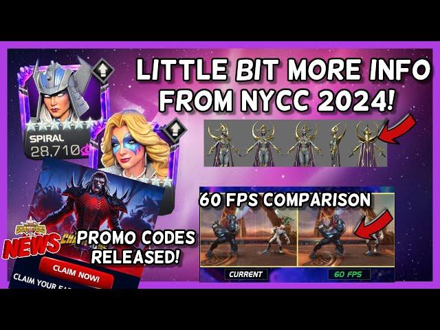 Promo Codes 1st Wave Released | More on Isophyne and More From NYCC 2024 | 60FPS Comparison [MCN]