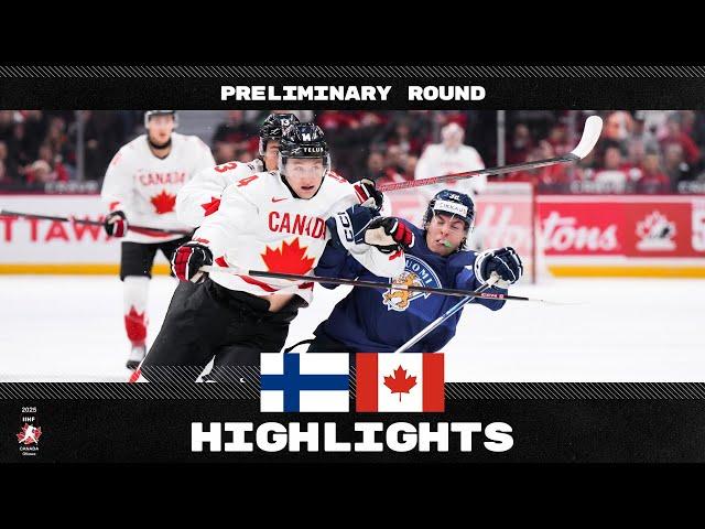 Highlights: Finland vs Canada | 2025 #WorldJuniors