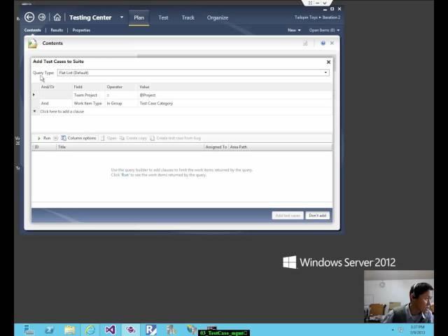 Test Case Management in Microsoft Test Manager 2013