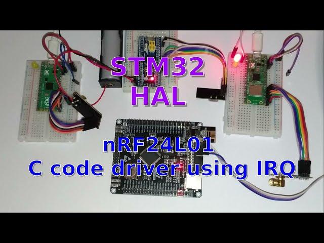 STM32 HAL nRF24L01+ C code driver (using nRF24L01+ IRQ pin)