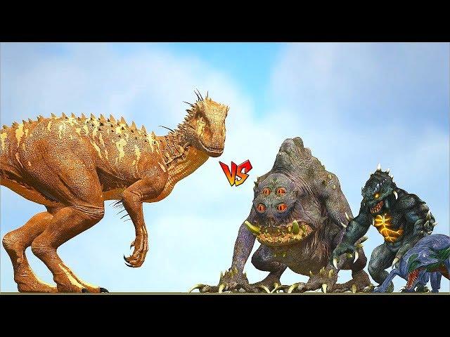 Ark Survival - SCORCHED INDOMINUS REX vs PYRIA MYTHOS DINOS and more [Ep.300]