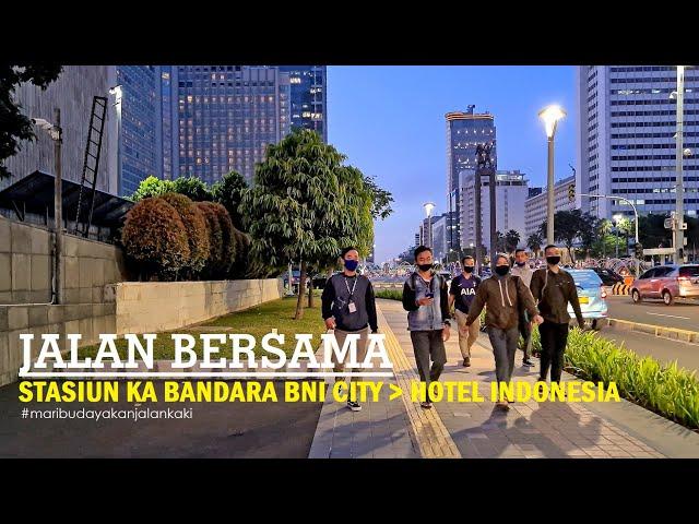 ⁴ᴷ⁶⁰ Walk Around Jakarta ~ BNI City Airport Train Station to Bundaran HI Hotel Indonesia Kempinski