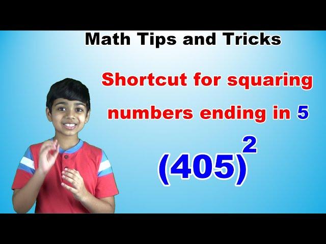 Shortcut trick for squaring numbers ending in 5 | Easy and fast way to learn | Multiplication trick