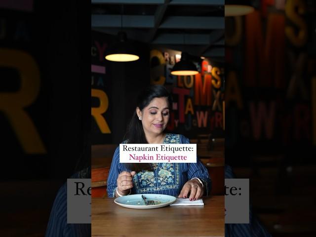 Restaurant Etiquette | Napkin Etiquette | Table Manners | #Shorts | Pankaj Bhadouria