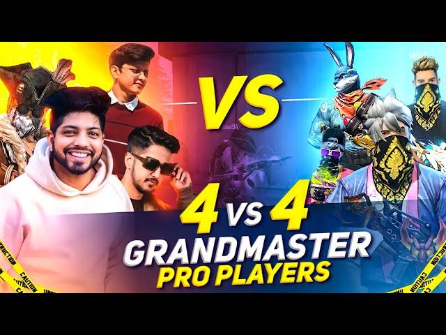 4 Vs 4 Ajjubhai, Amitbhai, Romeo & Mania Vs Best Grandmaster Players Of Free Fire- Garena Free Fire