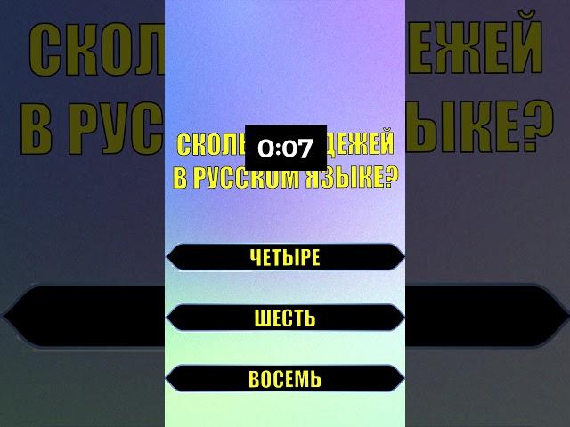 ТЕСТ НА ЭРУДИЦИЮ. Сколько падежей в русском языке?