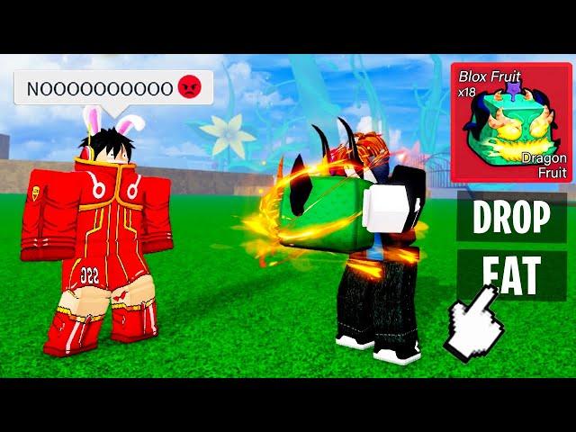 Eating DRAGON Fruits in front of SCAMMERS in Blox Fruits