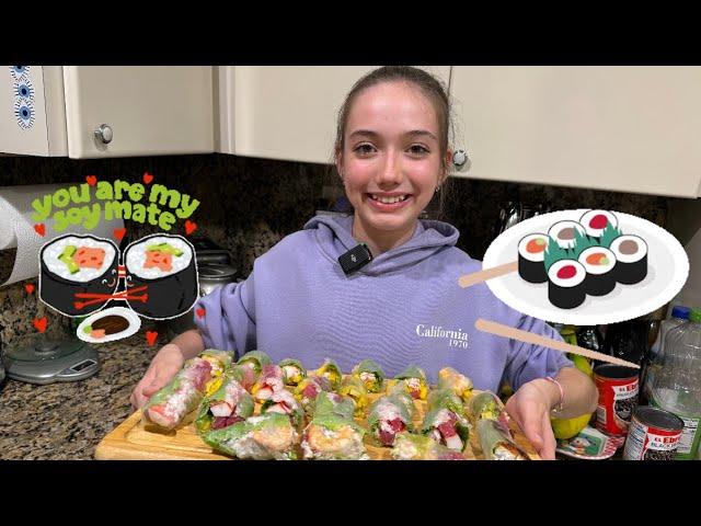 Milana Tried to Cook Rice Paper SUSHI !!!