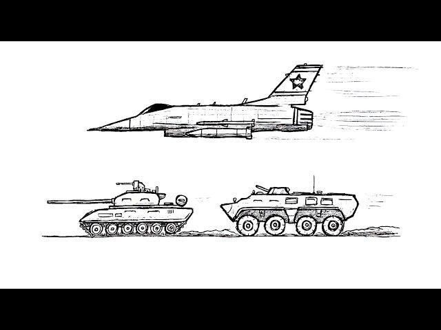 How To Draw Military vehicles | Tank, Fighter, APC