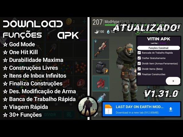 LAST DAY ON EARTH MOD MENU V1.31.0 | EM PORTUGUÊS ATUALIZADO 2025!!