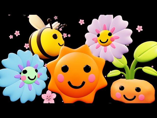  Welcome Spring Sensory | Dancing Flowers, Bees & Fruits for Babies 