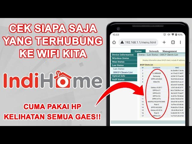 Cara Melihat Siapa yang Menggunakan WiFi Kita || Tutorial IndiHome