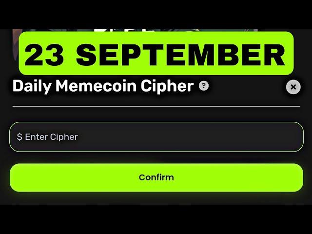 Memes Lab Bot Daily Cipher Today 23 September | Memes Lab Cipher Code Today | Daily Memecoin Cipher