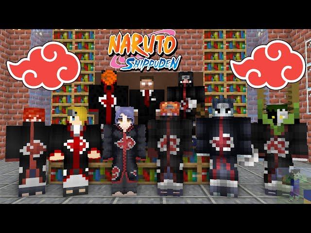 Minecraft School : AKATSUKI TRANSFORMATION JUTSU CHALLENGE - NARUTO SHIPPUDEN : Minecraft Animation