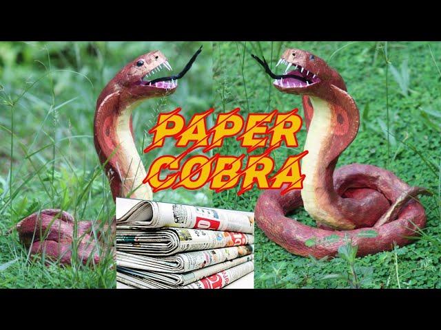 Paper craft | Paper Cobra | Cobra craft | Craft with news paper | craft work | snake craft ideas