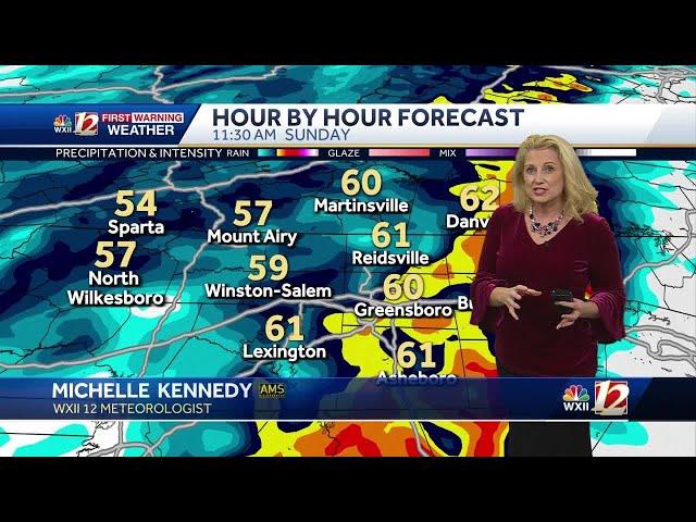 WATCH: Heavy rain ,  isolated severe storms possible Sunday, mountain snow  likely Sunday night