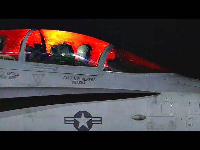 F/A-18D Hornets Night Launch