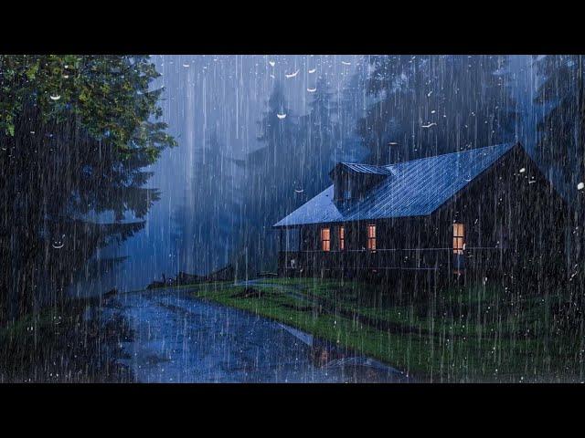 Gentle Night RAIN - Rain Sounds For Sleeping - Thunderstorm Sounds, Meditation, Relax, ASMR