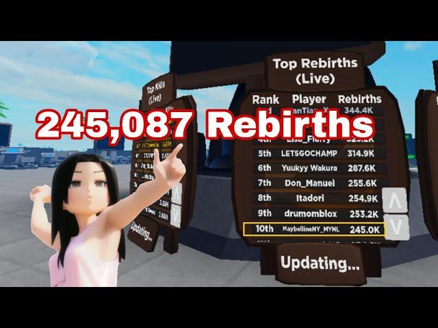 Reaching 245K rebirths - Muscle Legends - #robloxyoutube #roblox #robloxindonesia