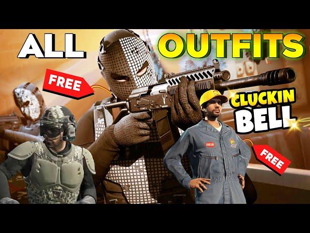 GTA Online How to Unlock All The Cluckin Bell Farm Raid Outfits (Half Masked,Military Armor PATCHED)